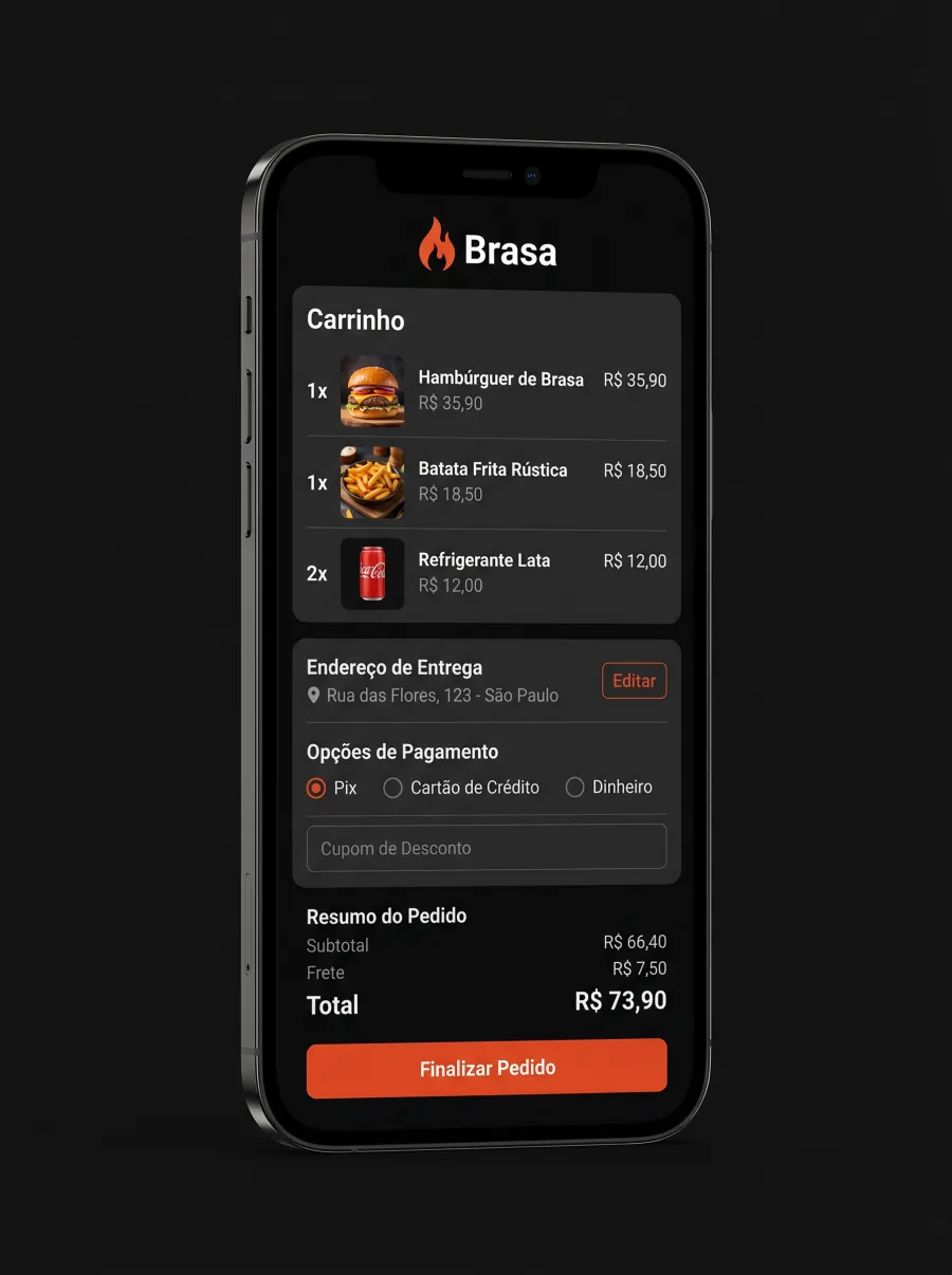 Tela 2 do app Brasa